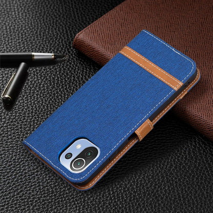 Color Matching Denim Texture Horizontal Flip Leather Case with Holder & Card Slots & Wallet & Lanyard, For Xiaomi Mi 11 Lite, For Xiaomi Poco M3 Pro / Redmi Note 10 5G
