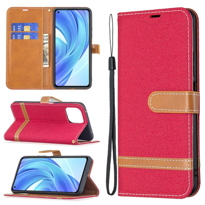 Color Matching Denim Texture Horizontal Flip Leather Case with Holder & Card Slots & Wallet & Lanyard, For Xiaomi Mi 11 Lite, For Xiaomi Poco M3 Pro / Redmi Note 10 5G