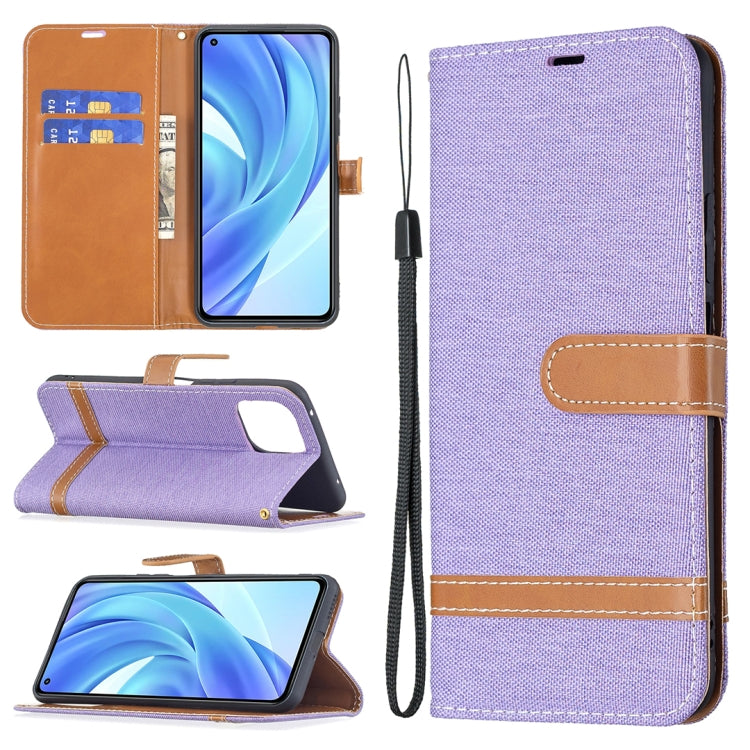 Color Matching Denim Texture Horizontal Flip Leather Case with Holder & Card Slots & Wallet & Lanyard, For Xiaomi Mi 11 Lite, For Xiaomi Poco M3 Pro / Redmi Note 10 5G