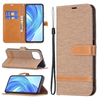 Color Matching Denim Texture Horizontal Flip Leather Case with Holder & Card Slots & Wallet & Lanyard, For Xiaomi Mi 11 Lite, For Xiaomi Poco M3 Pro / Redmi Note 10 5G
