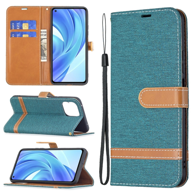 Color Matching Denim Texture Horizontal Flip Leather Case with Holder & Card Slots & Wallet & Lanyard, For Xiaomi Mi 11 Lite, For Xiaomi Poco M3 Pro / Redmi Note 10 5G