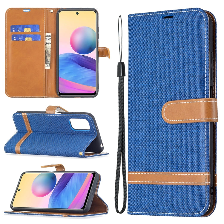 Color Matching Denim Texture Horizontal Flip Leather Case with Holder & Card Slots & Wallet & Lanyard, For Xiaomi Mi 11 Lite, For Xiaomi Poco M3 Pro / Redmi Note 10 5G