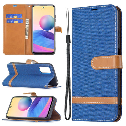 Color Matching Denim Texture Horizontal Flip Leather Case with Holder & Card Slots & Wallet & Lanyard, For Xiaomi Mi 11 Lite, For Xiaomi Poco M3 Pro / Redmi Note 10 5G