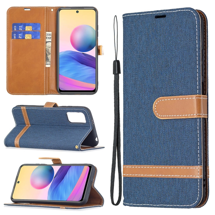 Color Matching Denim Texture Horizontal Flip Leather Case with Holder & Card Slots & Wallet & Lanyard, For Xiaomi Mi 11 Lite, For Xiaomi Poco M3 Pro / Redmi Note 10 5G