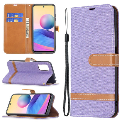 Color Matching Denim Texture Horizontal Flip Leather Case with Holder & Card Slots & Wallet & Lanyard, For Xiaomi Mi 11 Lite, For Xiaomi Poco M3 Pro / Redmi Note 10 5G