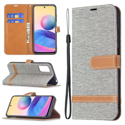 Color Matching Denim Texture Horizontal Flip Leather Case with Holder & Card Slots & Wallet & Lanyard, For Xiaomi Mi 11 Lite, For Xiaomi Poco M3 Pro / Redmi Note 10 5G