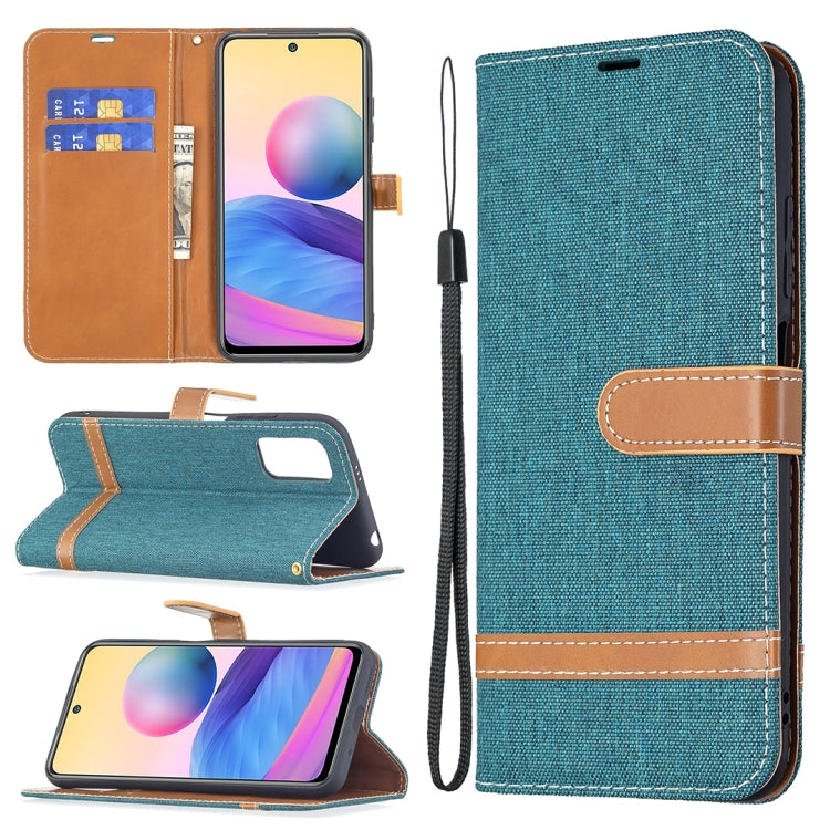 Color Matching Denim Texture Horizontal Flip Leather Case with Holder & Card Slots & Wallet & Lanyard, For Xiaomi Mi 11 Lite, For Xiaomi Poco M3 Pro / Redmi Note 10 5G