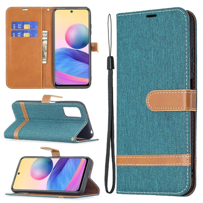 Color Matching Denim Texture Horizontal Flip Leather Case with Holder & Card Slots & Wallet & Lanyard, For Xiaomi Mi 11 Lite, For Xiaomi Poco M3 Pro / Redmi Note 10 5G