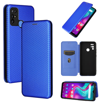 Carbon Fiber Texture Magnetic Horizontal Flip TPU + PC + PU Leather Case with Card Slot, For Doogee X96 Pro