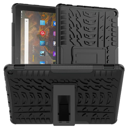 Tire Texture Shockproof TPU+PC Protective Case with Holder, For Xiaomi Redmi Note 10 5G, For Samsung Galaxy A22 5G, For Amazon Fire HD 10 2021