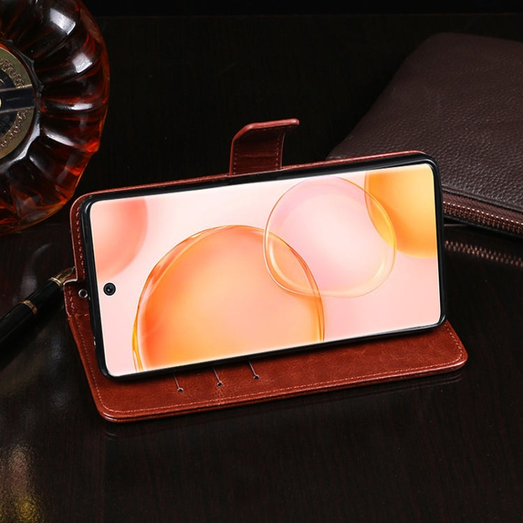 idewei Crazy Horse Texture Horizontal Flip Leather Case with Holder & Card Slots & Wallet, For Honor 50, For Honor 50 Pro, For ZTE Nubia Red Magic 6R