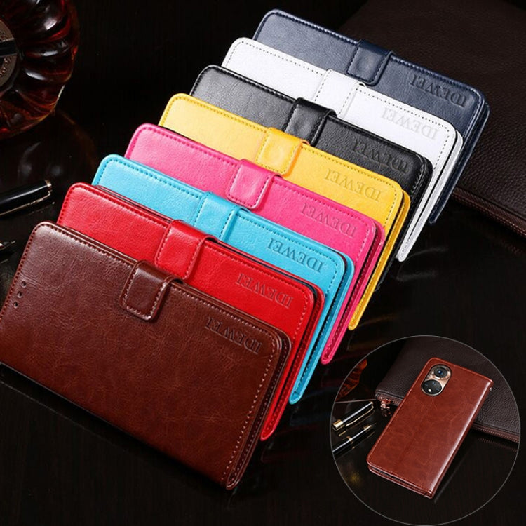 idewei Crazy Horse Texture Horizontal Flip Leather Case with Holder & Card Slots & Wallet, For Honor 50, For Honor 50 Pro, For ZTE Nubia Red Magic 6R