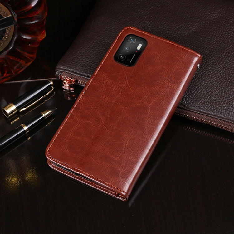 idewei Crazy Horse Texture Horizontal Flip Leather Case with Holder & Card Slots & Wallet, For Xiaomi Poco M3 Pro 5G, For Xiaomi M3 Pro 5G