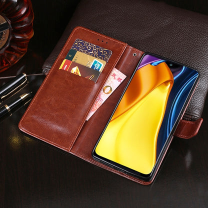 idewei Crazy Horse Texture Horizontal Flip Leather Case with Holder & Card Slots & Wallet, For Xiaomi Poco M3 Pro 5G, For Xiaomi M3 Pro 5G
