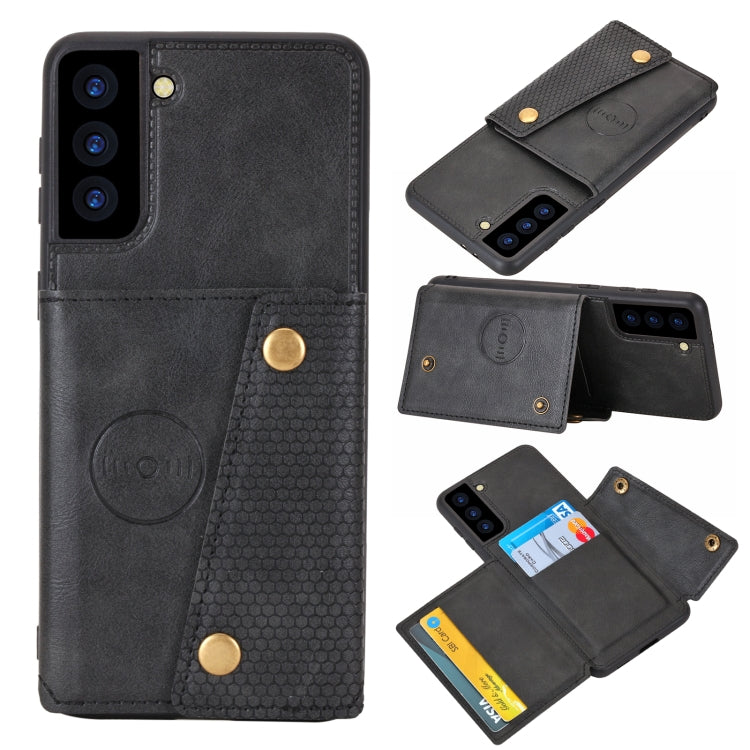 Double Buckle PU + TPU Shockproof Magnetic Protective Case with Card Slot & Holder, For Huawei P50, For OPPO K9, For OPPO Reno6, For Xiaomi Redmi K40 Gaming, For Xiaomi Redmi Note 10 Pro 5G, For Xiaomi Redmi Note 10 5G, For Samsung Galaxy S21 FE       ...