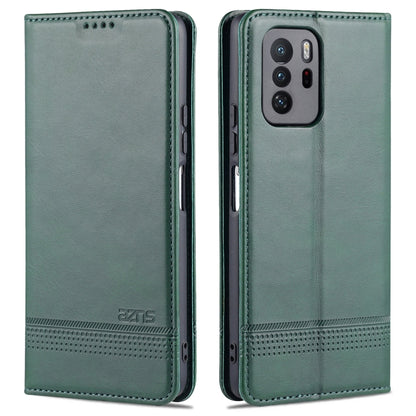 AZNS Magnetic Calf Texture Horizontal Flip Leather Case with Card Slots & Holder & Wallet, For Xiaomi Redmi Note 10 Pro 5G