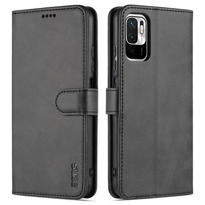 AZNS Skin Feel Calf Texture Horizontal Flip Leather Case with Card Slots & Holder & Wallet, For Xiaomi Redmi K40 Pro, For Xiaomi Poco F3, For Xiaomi Redmi Note 9 5G, For Xiaomi Redmi Note 10 5G