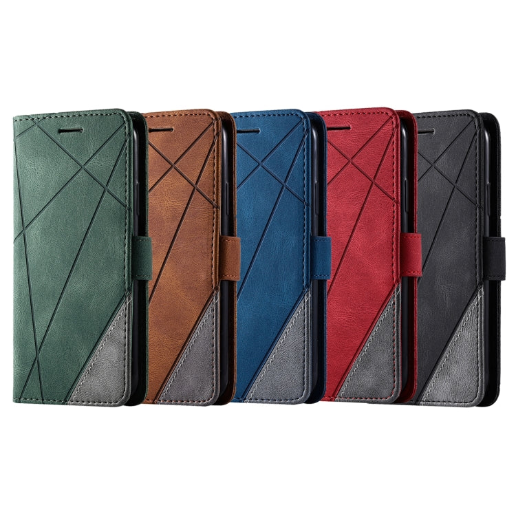 Skin Feel Splicing Horizontal Flip Leather Case with Holder & Card Slots & Wallet & Photo Frame, For OPPO A74 4G / F19, For OPPO A94 4G / F19 Pro, For OPPO Realme V13 5G, For OPPO Realme 8 4G
