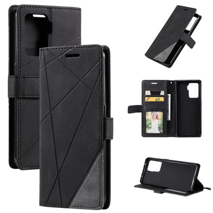 Skin Feel Splicing Horizontal Flip Leather Case with Holder & Card Slots & Wallet & Photo Frame, For OPPO A74 4G / F19, For OPPO A94 4G / F19 Pro, For OPPO Realme V13 5G, For OPPO Realme 8 4G