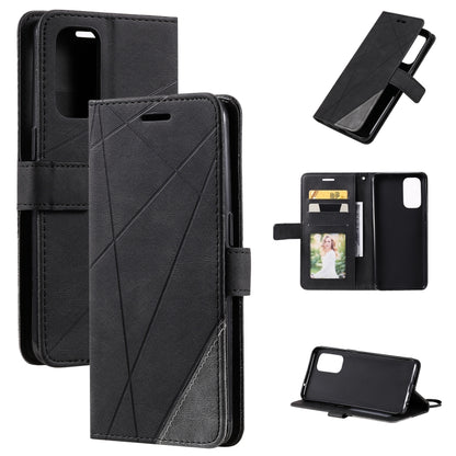 Skin Feel Splicing Horizontal Flip Leather Case with Holder & Card Slots & Wallet & Photo Frame, For OPPO Reno5 5G, For OPPO Reno5 Pro 5G, For OPPO Reno5 Pro+ 5G, For OPPO Reno6 Pro+ 5G