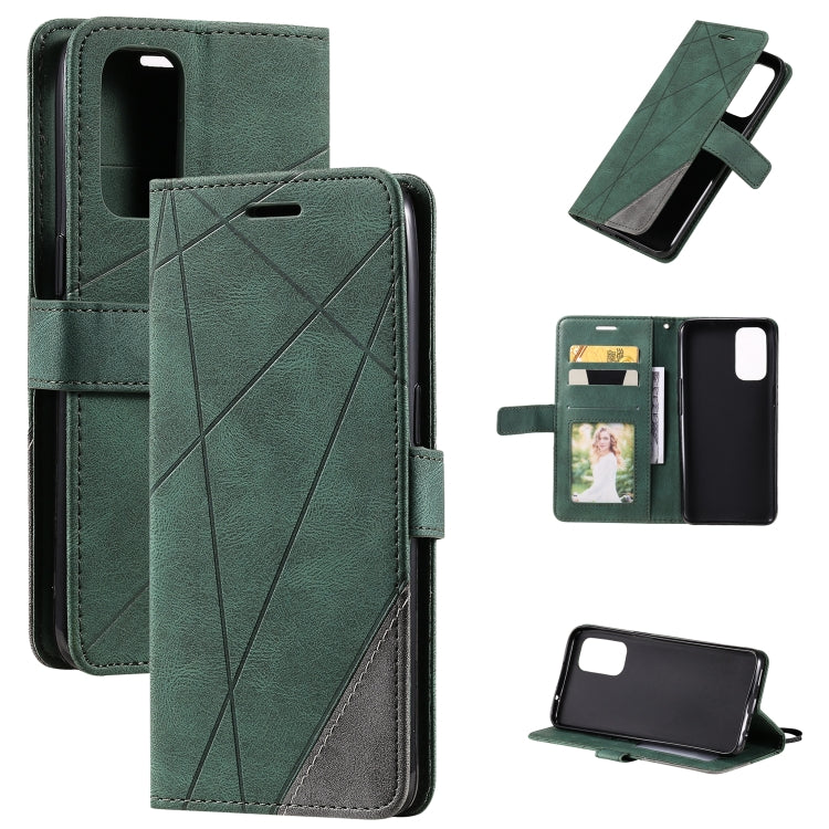 Skin Feel Splicing Horizontal Flip Leather Case with Holder & Card Slots & Wallet & Photo Frame, For OPPO Reno5 5G, For OPPO Reno5 Pro 5G, For OPPO Reno5 Pro+ 5G, For OPPO Reno6 Pro+ 5G