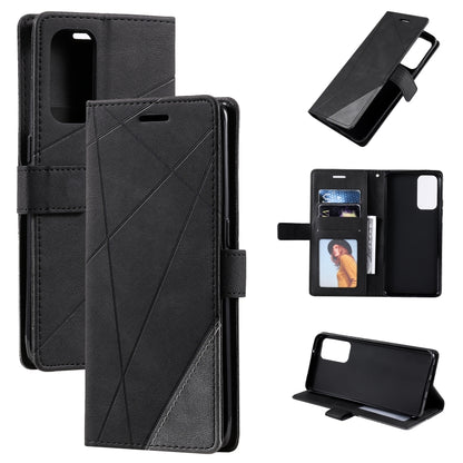 Skin Feel Splicing Horizontal Flip Leather Case with Holder & Card Slots & Wallet & Photo Frame, For OPPO Reno5 5G, For OPPO Reno5 Pro 5G, For OPPO Reno5 Pro+ 5G, For OPPO Reno6 Pro+ 5G