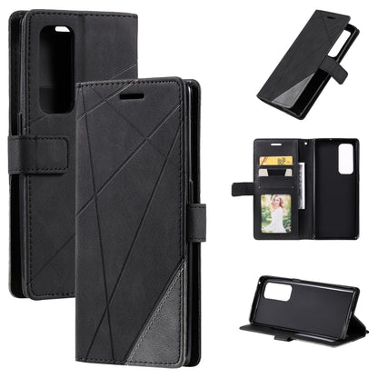 Skin Feel Splicing Horizontal Flip Leather Case with Holder & Card Slots & Wallet & Photo Frame, For OPPO Reno5 5G, For OPPO Reno5 Pro 5G, For OPPO Reno5 Pro+ 5G, For OPPO Reno6 Pro+ 5G