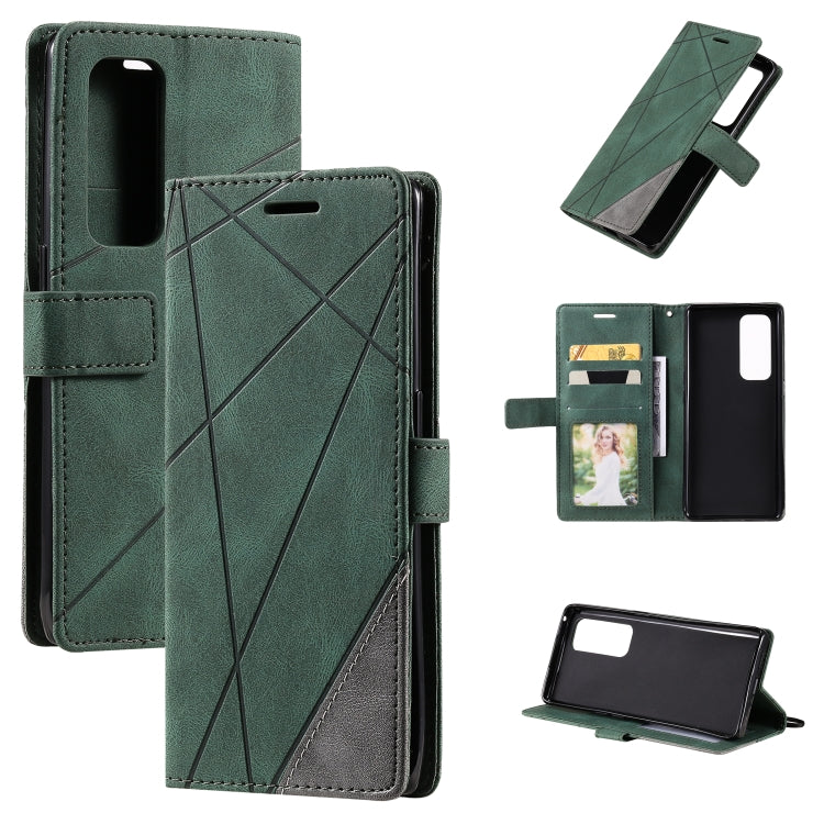 Skin Feel Splicing Horizontal Flip Leather Case with Holder & Card Slots & Wallet & Photo Frame, For OPPO Reno5 5G, For OPPO Reno5 Pro 5G, For OPPO Reno5 Pro+ 5G, For OPPO Reno6 Pro+ 5G