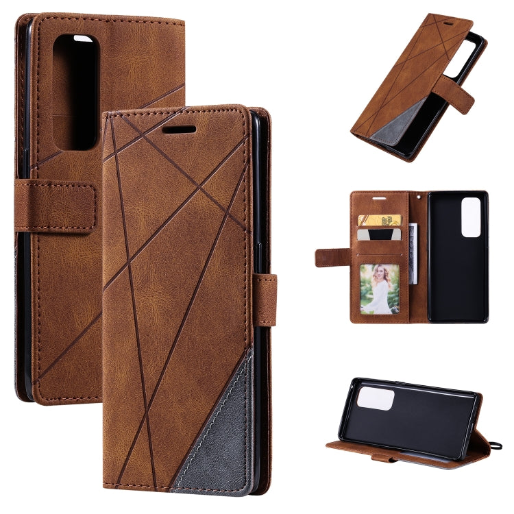 Skin Feel Splicing Horizontal Flip Leather Case with Holder & Card Slots & Wallet & Photo Frame, For OPPO Reno5 5G, For OPPO Reno5 Pro 5G, For OPPO Reno5 Pro+ 5G, For OPPO Reno6 Pro+ 5G