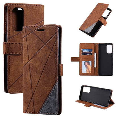 Skin Feel Splicing Horizontal Flip Leather Case with Holder & Card Slots & Wallet & Photo Frame, For OPPO Reno6 5G, For OPPO Reno6 Pro 5G