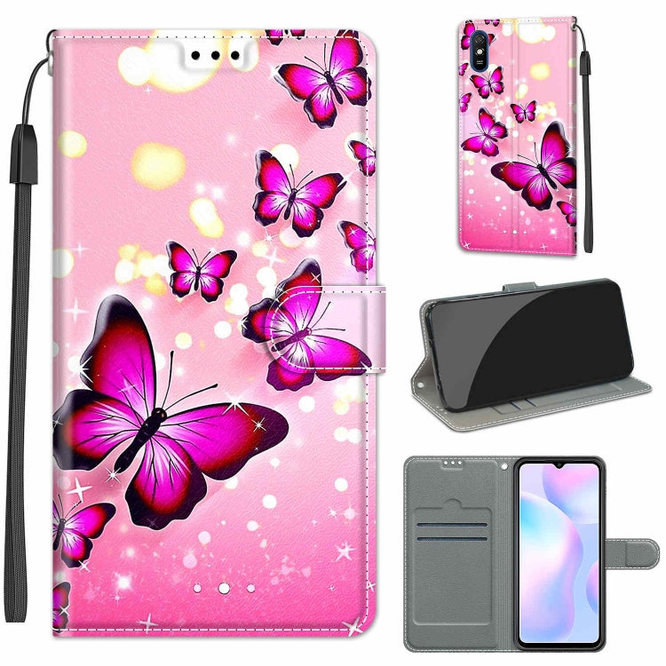 Voltage Coloured Drawing Magnetic Clasp Horizontal Flip PU Leather Case with Holder & Card Slots, For Xiaomi Redmi 9A