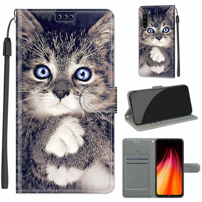 Voltage Coloured Drawing Magnetic Clasp Horizontal Flip PU Leather Case with Holder & Card Slots, For Xiaomi Redmi Note 8