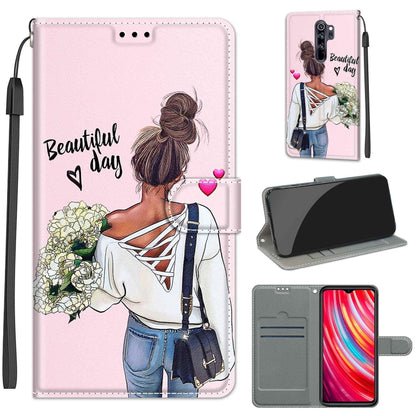 Voltage Coloured Drawing Magnetic Clasp Horizontal Flip PU Leather Case with Holder & Card Slots, For Xiaomi Redmi Note 8 Pro
