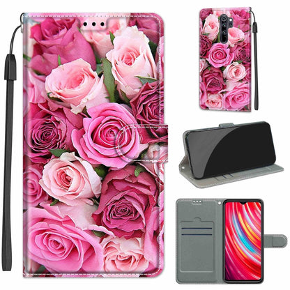 Voltage Coloured Drawing Magnetic Clasp Horizontal Flip PU Leather Case with Holder & Card Slots, For Xiaomi Redmi Note 8 Pro