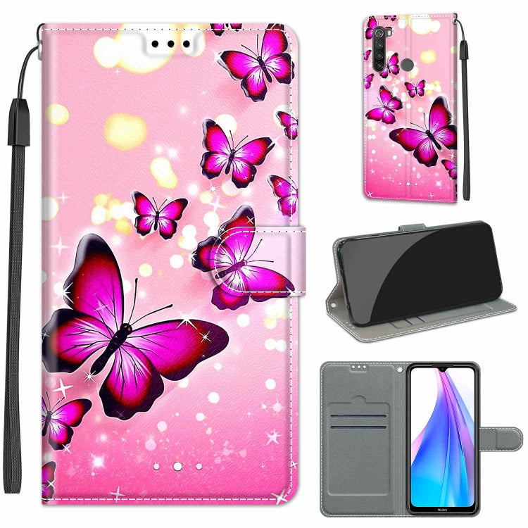 Voltage Coloured Drawing Magnetic Clasp Horizontal Flip PU Leather Case with Holder & Card Slots, For Xiaomi Redmi Note 8T