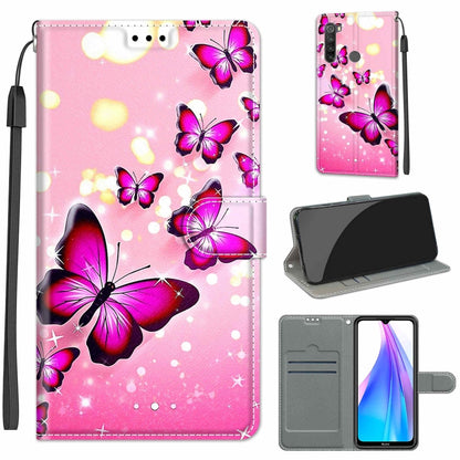 Voltage Coloured Drawing Magnetic Clasp Horizontal Flip PU Leather Case with Holder & Card Slots, For Xiaomi Redmi Note 8T