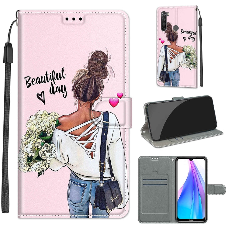 Voltage Coloured Drawing Magnetic Clasp Horizontal Flip PU Leather Case with Holder & Card Slots, For Xiaomi Redmi Note 8T