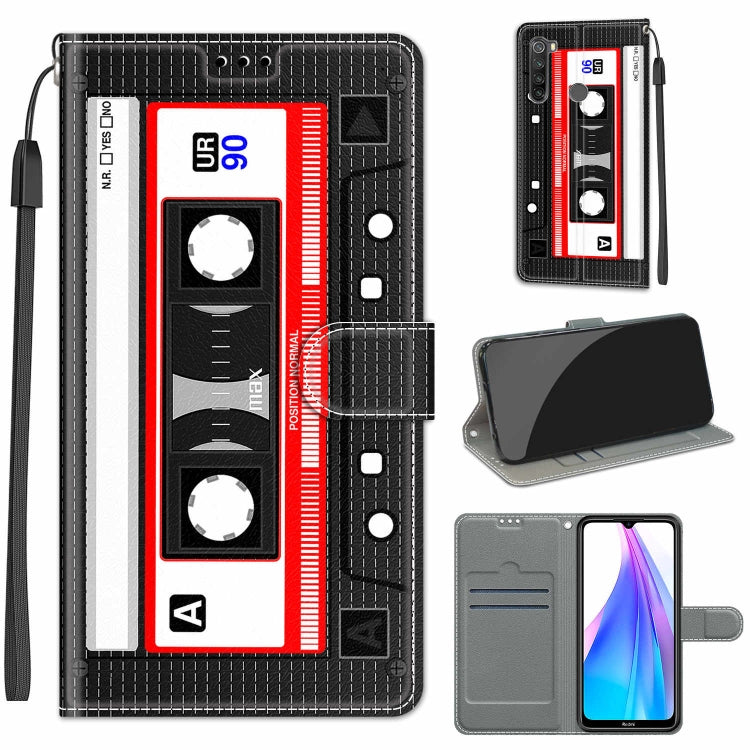 Voltage Coloured Drawing Magnetic Clasp Horizontal Flip PU Leather Case with Holder & Card Slots, For Xiaomi Redmi Note 8T