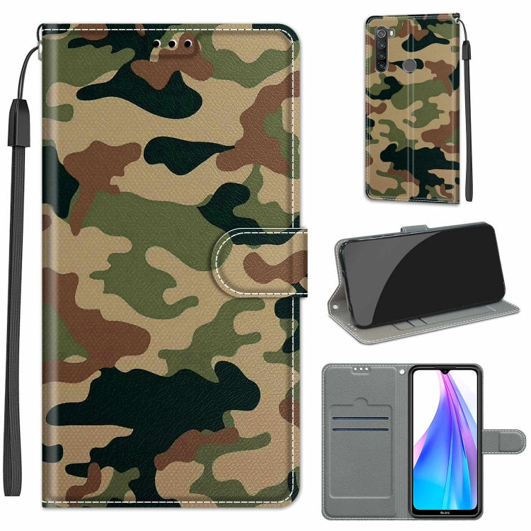Voltage Coloured Drawing Magnetic Clasp Horizontal Flip PU Leather Case with Holder & Card Slots, For Xiaomi Redmi Note 8T