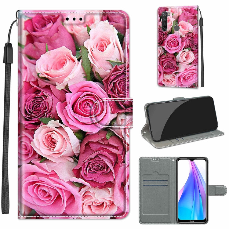 Voltage Coloured Drawing Magnetic Clasp Horizontal Flip PU Leather Case with Holder & Card Slots, For Xiaomi Redmi Note 8T