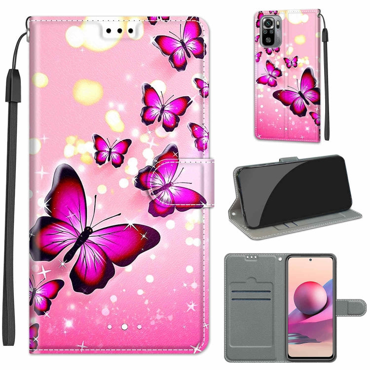 Voltage Coloured Drawing Magnetic Clasp Horizontal Flip PU Leather Case with Holder & Card Slots, For Xiaomi Redmi Note 10 4G/Note 10S