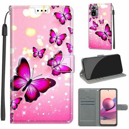 Voltage Coloured Drawing Magnetic Clasp Horizontal Flip PU Leather Case with Holder & Card Slots, For Xiaomi Redmi Note 10 4G/Note 10S
