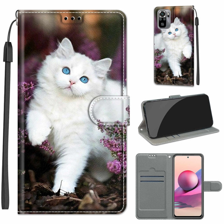 Voltage Coloured Drawing Magnetic Clasp Horizontal Flip PU Leather Case with Holder & Card Slots, For Xiaomi Redmi Note 10 4G/Note 10S