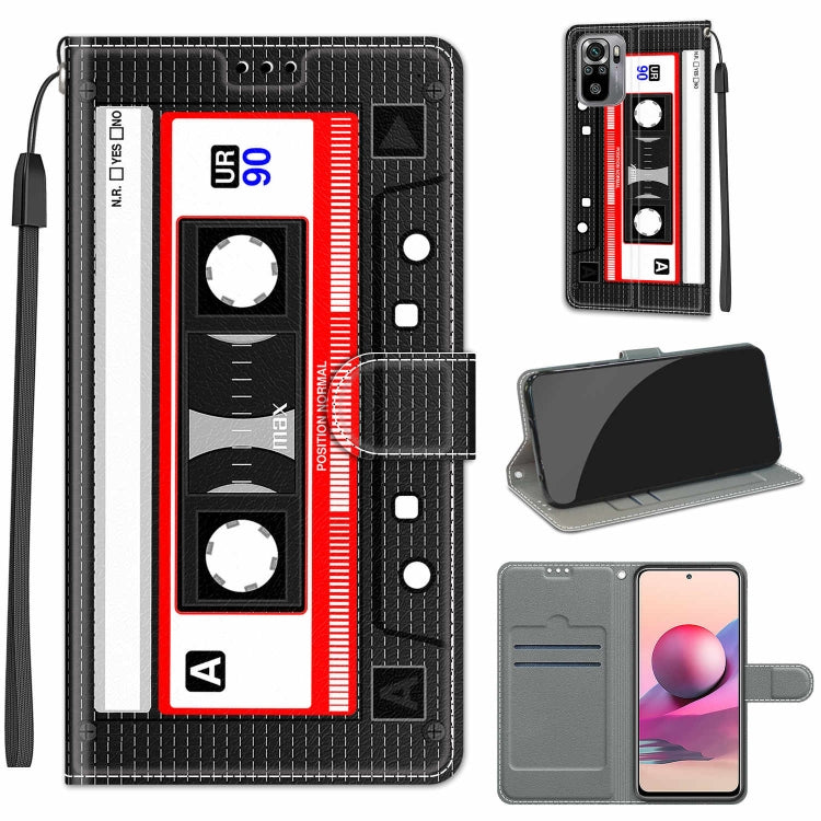 Voltage Coloured Drawing Magnetic Clasp Horizontal Flip PU Leather Case with Holder & Card Slots, For Xiaomi Redmi Note 10 4G/Note 10S