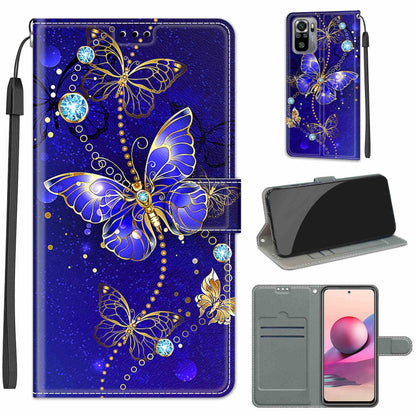 Voltage Coloured Drawing Magnetic Clasp Horizontal Flip PU Leather Case with Holder & Card Slots, For Xiaomi Redmi Note 10 4G/Note 10S