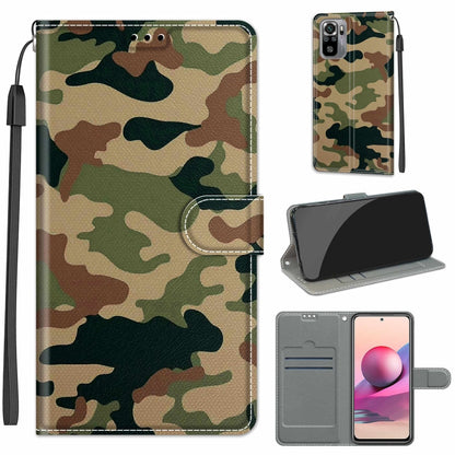 Voltage Coloured Drawing Magnetic Clasp Horizontal Flip PU Leather Case with Holder & Card Slots, For Xiaomi Redmi Note 10 4G/Note 10S