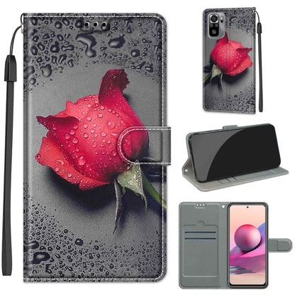 Voltage Coloured Drawing Magnetic Clasp Horizontal Flip PU Leather Case with Holder & Card Slots, For Xiaomi Redmi Note 10 4G/Note 10S