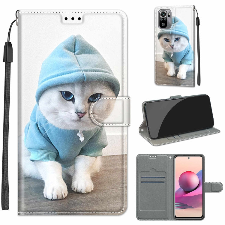 Voltage Coloured Drawing Magnetic Clasp Horizontal Flip PU Leather Case with Holder & Card Slots, For Xiaomi Redmi Note 10 4G/Note 10S