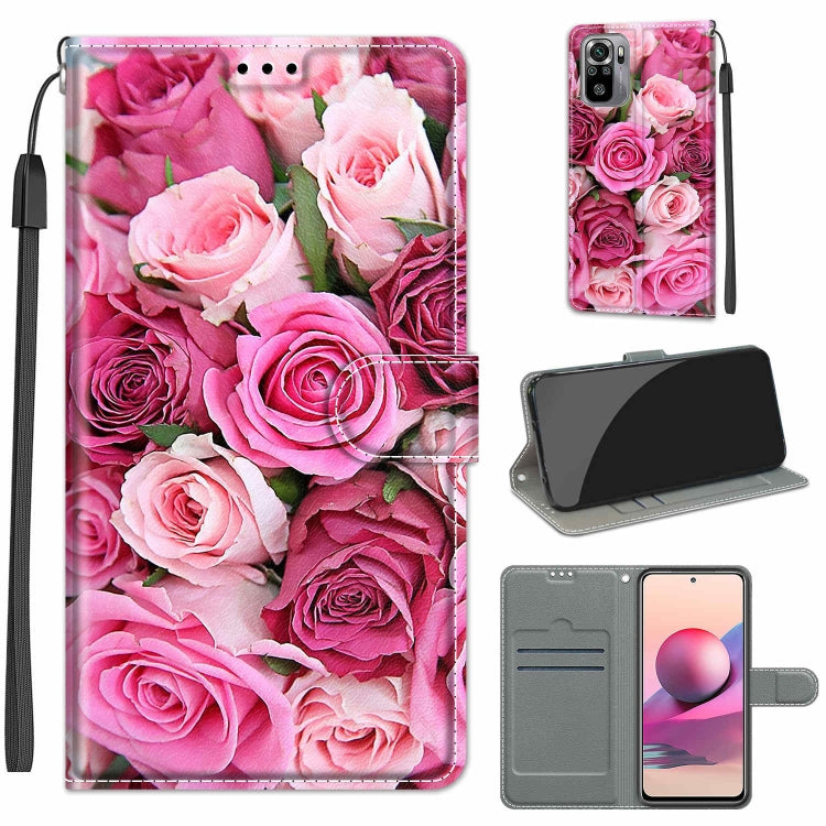 Voltage Coloured Drawing Magnetic Clasp Horizontal Flip PU Leather Case with Holder & Card Slots, For Xiaomi Redmi Note 10 4G/Note 10S
