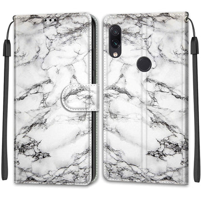 Voltage Coloured Drawing Magnetic Clasp Horizontal Flip PU Leather Case with Holder & Card Slots, For Xiaomi Redmi Note 7